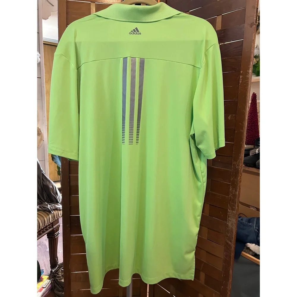 Adidas Golf Polo Shirt Adizero Performance Lime Green Mens 2XL‎
